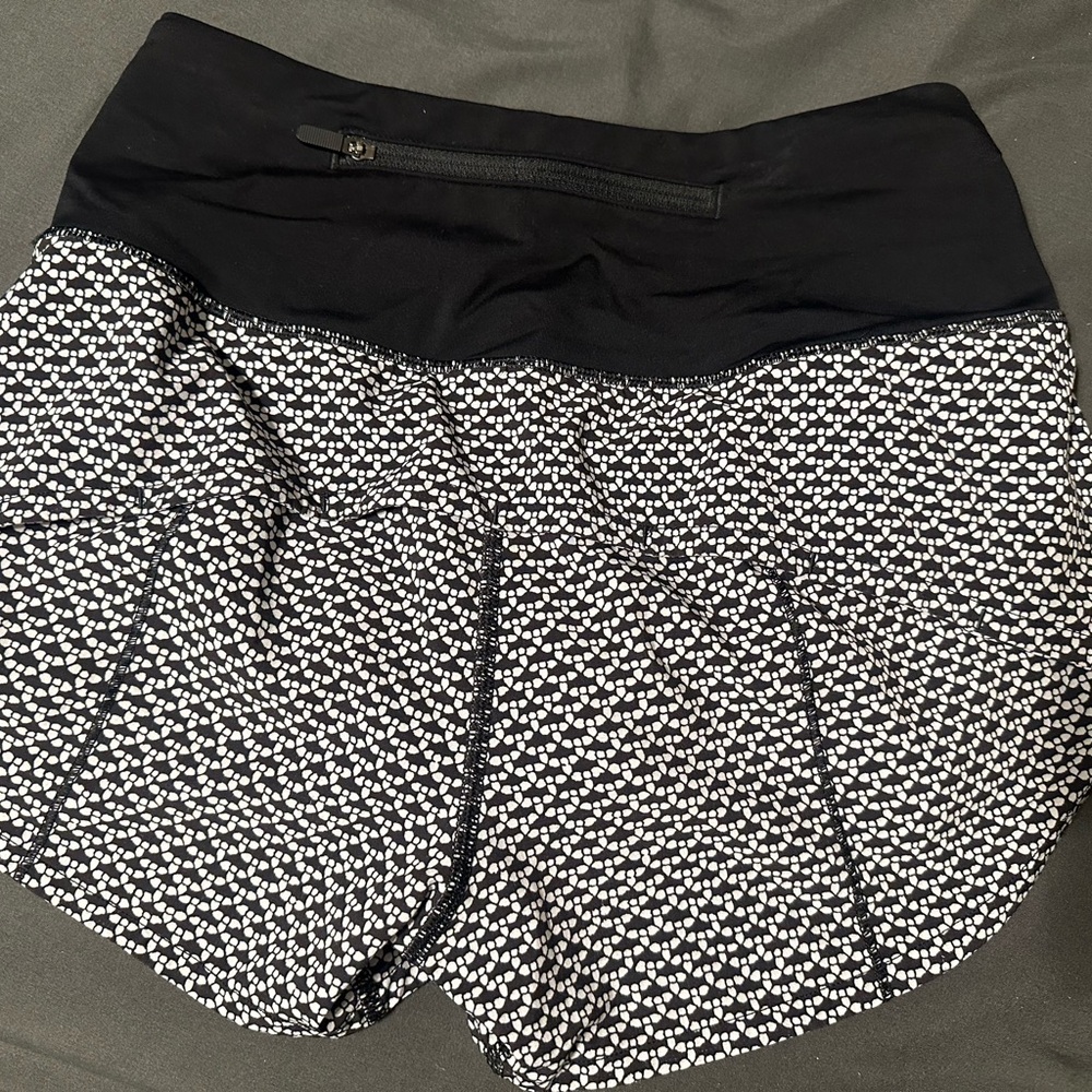 Lululemon Athletica Black and White Athletic Shorts